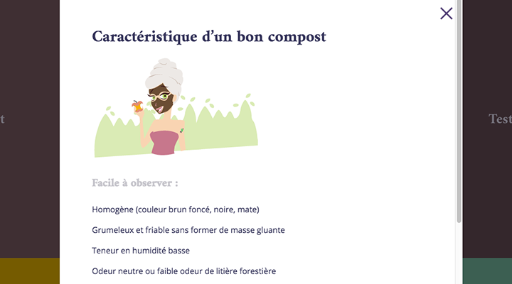 Capture d'écran du mini-site bon compost